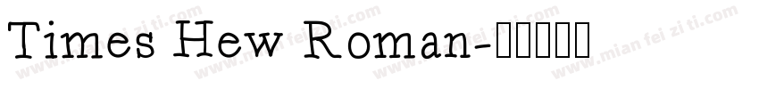 Times Hew Roman字体转换